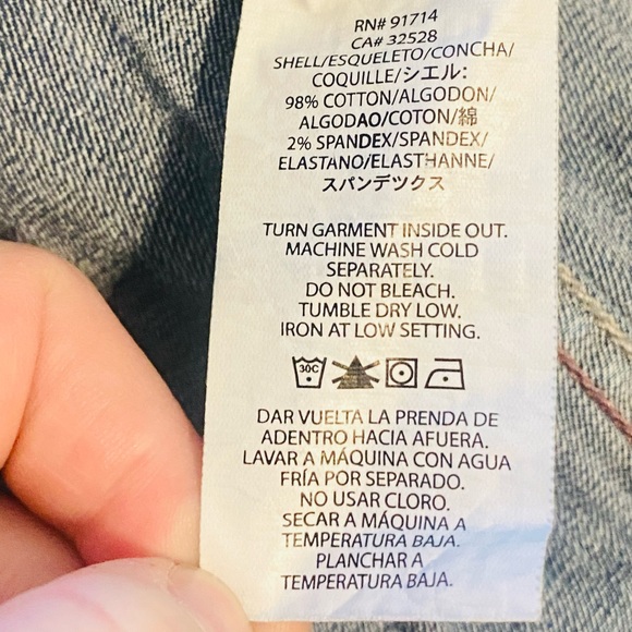 EUC Armani Exchange Denim Mini Skirt w/ Attached Belt - Picture 16 of 16